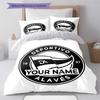 Deportivo Alaves Crest Custom Name Pattern Bedding Quilt Set Quilt Cover Pillowcase Home Birthday Gift(1 * duvet cover + 2 * pillowcase, without core)