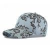Women’s Korean-Style Floral Print Mesh Baseball Cap, Breathable Hard-Top Summer Hat for Outdoor Sun Protection