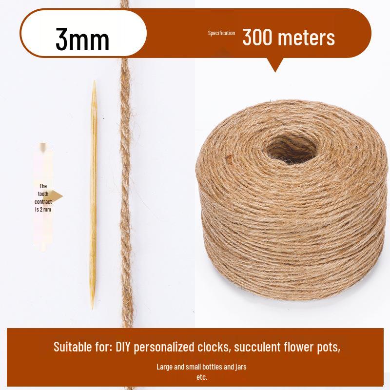 10m Rattan Green Leaf Decorative Jute Rope for DIY Nature Corner or Kindergarten Decor