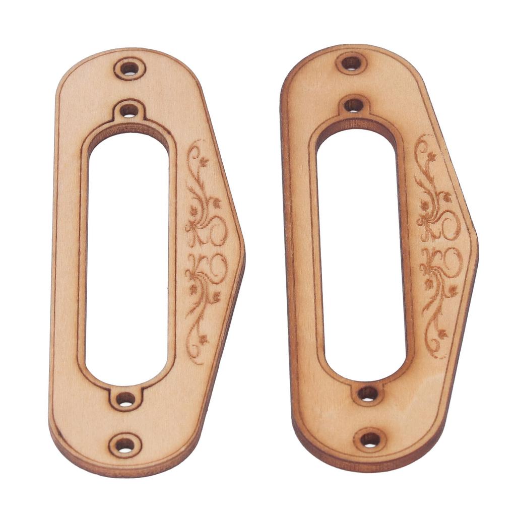 2PCS Pickup Mounting Ring Natural Maple Hard Decorative Single Coil Pickup Surround Plate for Guitar
