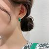Red Drip Glaze Earrings: Elegant French Style for Autumn/Winter 2022