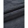 Daiso [common] FLuffy Long SLeeve FLeece HaLf Zip Up L bLack Gray