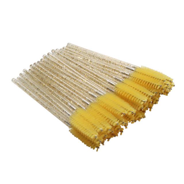 50 buc Perie de gene de cristal Baghete de rimel de unică folosință Perii de machiaj