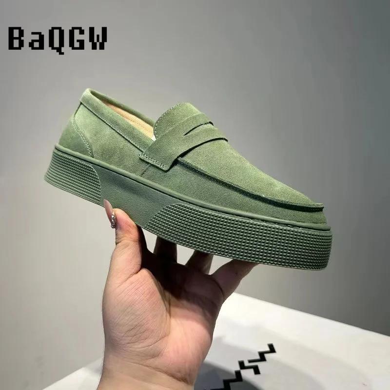 Designer Solid Slip on Man Sneakers 2024 New Casual Comfortable Sneakers Platform Men's Running Shoes Lazy Loafers Men Shoes