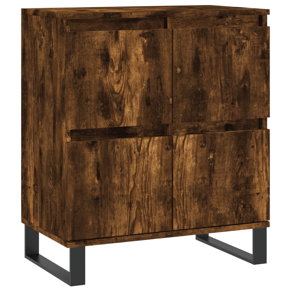 Sideboards 3 Pcs. Smoked Oak Wood Based Material