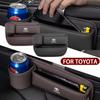 NEW PU Leather Car Seat Storage Bag Multifunctional Gap Organizer Box For Toyota Gazoo Racing Corolla Crown Yaris Chr Auris Rav4