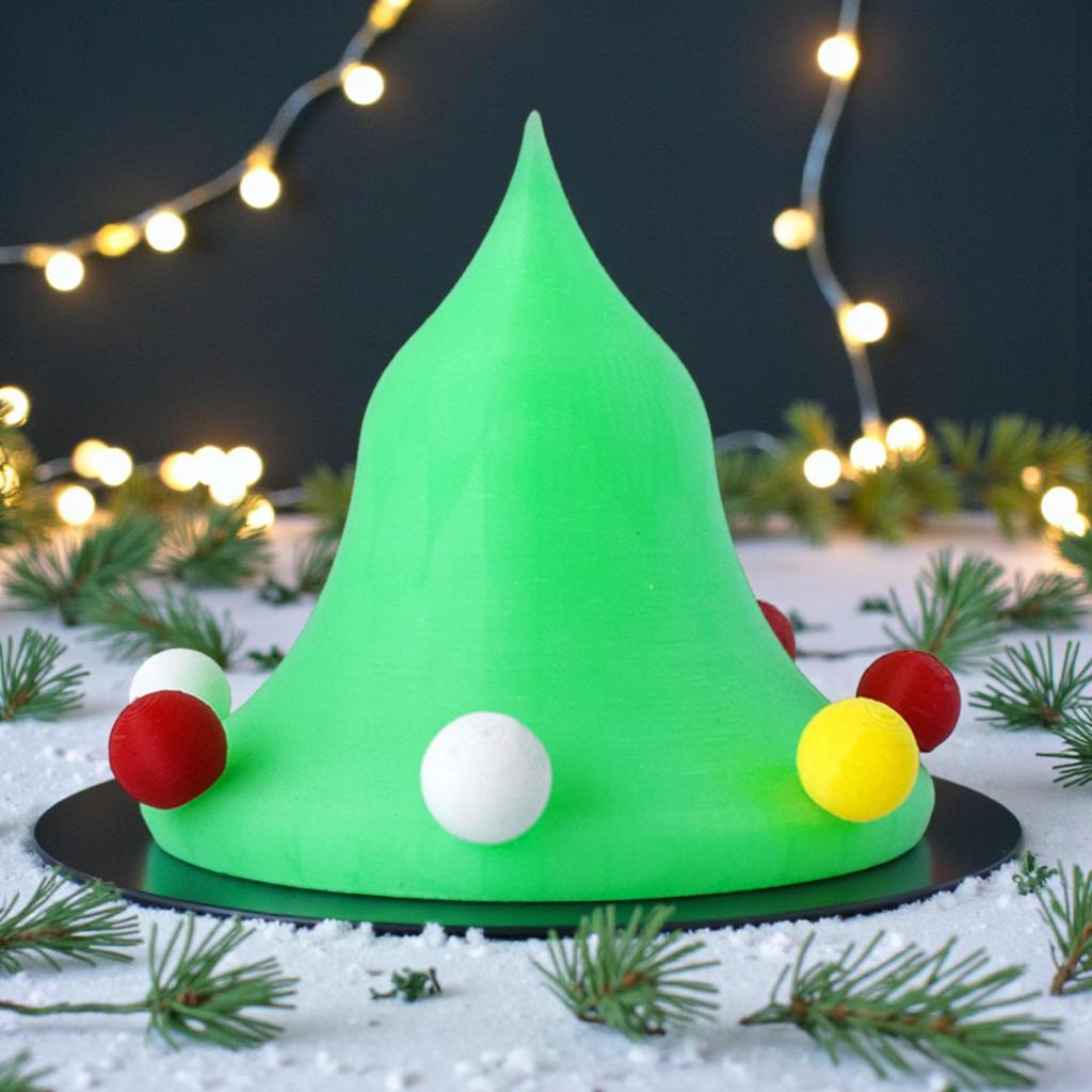3D Printed Rotating Christmas Tree Ornament - Creative Desktop Decoration Model