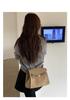 Niche Frosted Cowhide Retro Messenger Bag - Casual Crossbody/Shoulder Hobo Bag