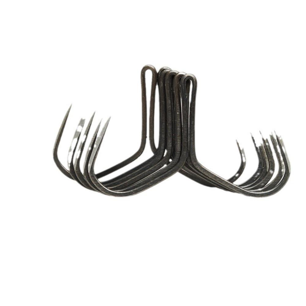 10pcs High Carbon Steel Butterfly Hook Duple Hooks Strong Anchor Hook  Tackle Accessorie