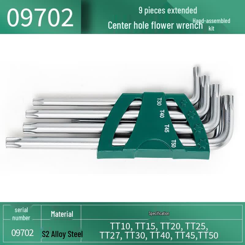 SATA 09702 9-Piece Long Tamper-Proof Torx Wrench Set