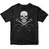 Metal Guitarist Tshirt Vintage Skull Flying V Guitars Heavy Metal Rock Music Gift T-Shirt for Men Women, Black, Small