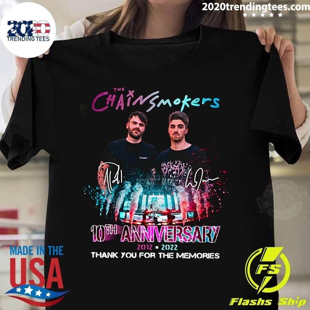 The Chainsmokers Music Band 10th Anniversary 2012-2022 Shirt Unisex T-Shirt M