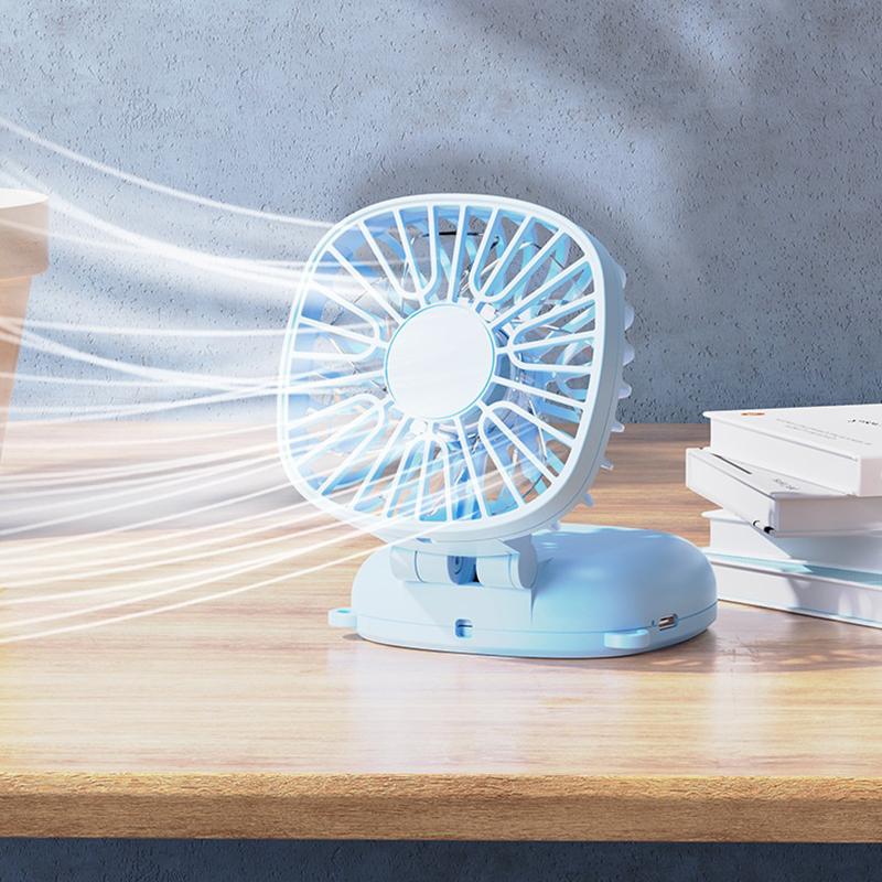 Multi-Functional Mini Handheld Fan With Makeup Mirror Foldable Small Electric Fan Usb Rechargeable Portable Hanging Neck Fan