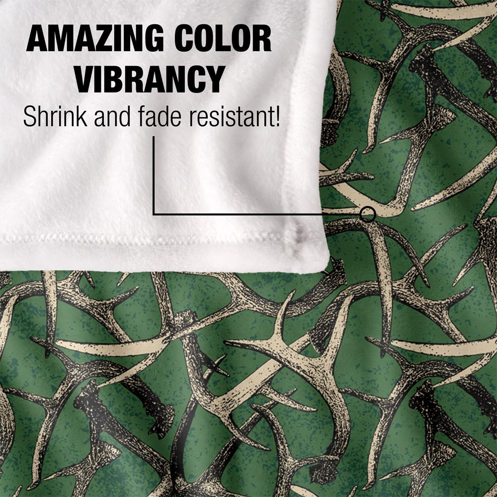 JQ Licensing Silky Deer Antler Hunting Supersoft Blanket