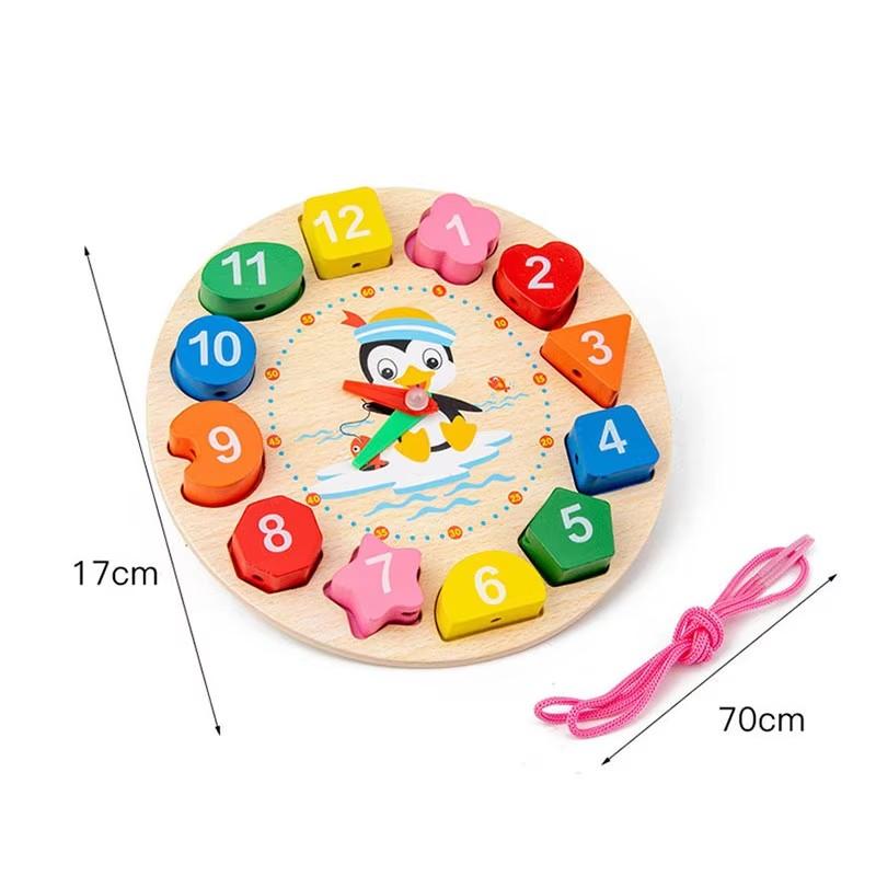 Kid Montessori Educational Multiple Geometric Shape Color Sorter Puzzle Wooden Board Puzzle Game Toys for Children Baby Gifts
