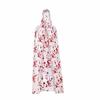 Stretchy Fit Blood Splatter Hooded Cloak Hooded Design Full Length Cape  for Halloween Festival