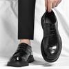 Business Big Head Lace Derby Shoes Men Spring Autumn New Designer Cow Leather Shoes Male British Fashion Casual Dress Shoe Man