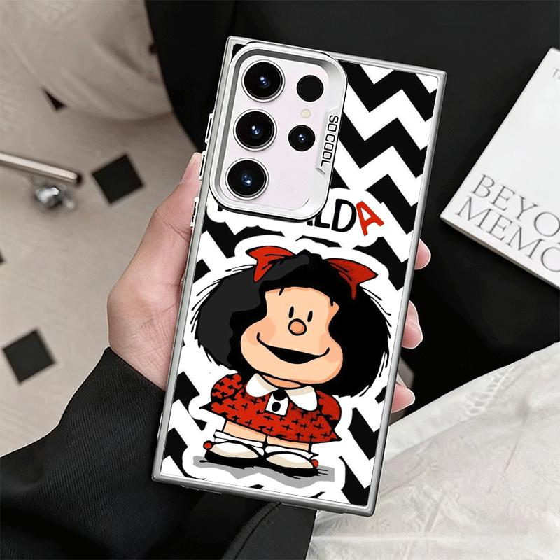Mafalda Cartoon Cute Shockproof Phone Case for Samsung Galaxy S26 Edge S25 Ultra S24 FE S23 Plus S21 Cover Anti Fall Fundas