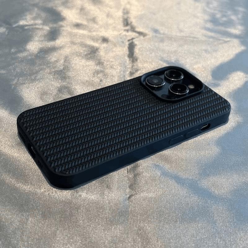 The 15pro Phone Case Has A Skin-like Knitted Texture and Is A Full-cover Protective Case for Apple 14/13/12 Phones, Which Is Soft