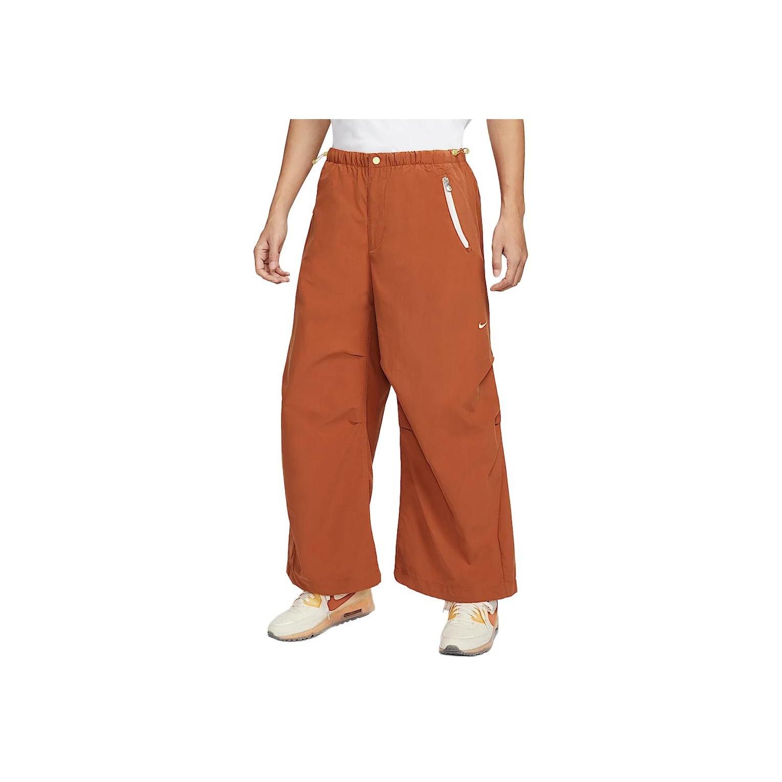 

Nike Project F.R.O.G. Parachute Wide-Leg Zipper Casual Pants Men pants Dark-Red-Brown Light-Lemon-Yellow HJ3289-246 XL