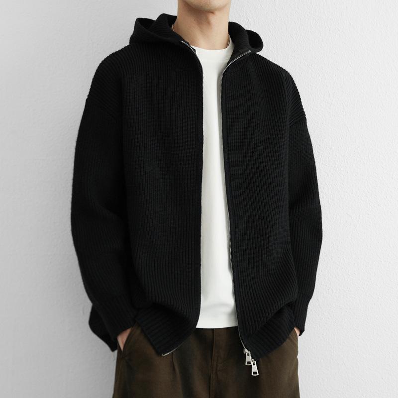 

New Autumn and Winter Hooded Fashion Zipper Cardigan Sweater for Boys 4XL