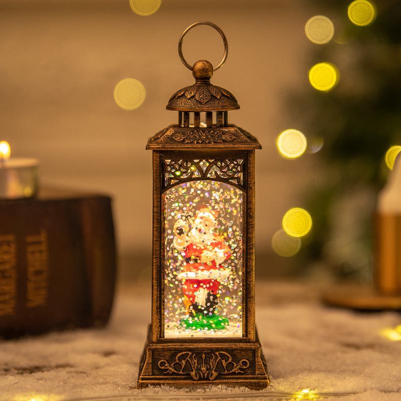 Christmas Santa Claus Crystal Lantern & Ornament