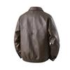 New Men's Jacket Fat Guy Plus PU Leather Jacket Lapel Trendy Men's Leather Jacket