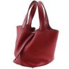 HERMES Picotin Lock18 PM Handbag Red/Silver Hardware Taurillon Clemence Women Used