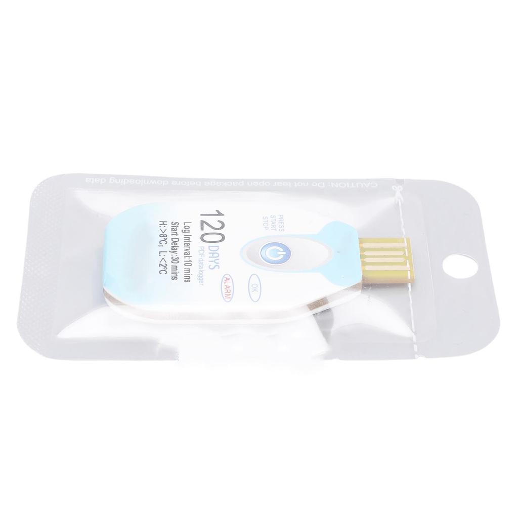 Single Use Temperature Data Logger, PDF Temperature Report Generator, 120 Days Monitoring Recorder with Plug and Play for Pharmaceutical Cold Chain T