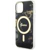 Etui do iPhone 14 Plus Guess Golden Marble MagSafe Czarne