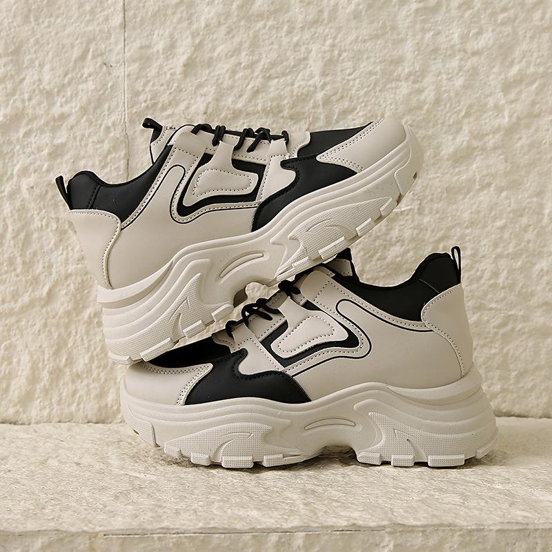 Dad Shoes Girl 2025 New Spring Shoes Show Feet Small and Lightweight Sneakers Thick Soles Increase the Height of Small People