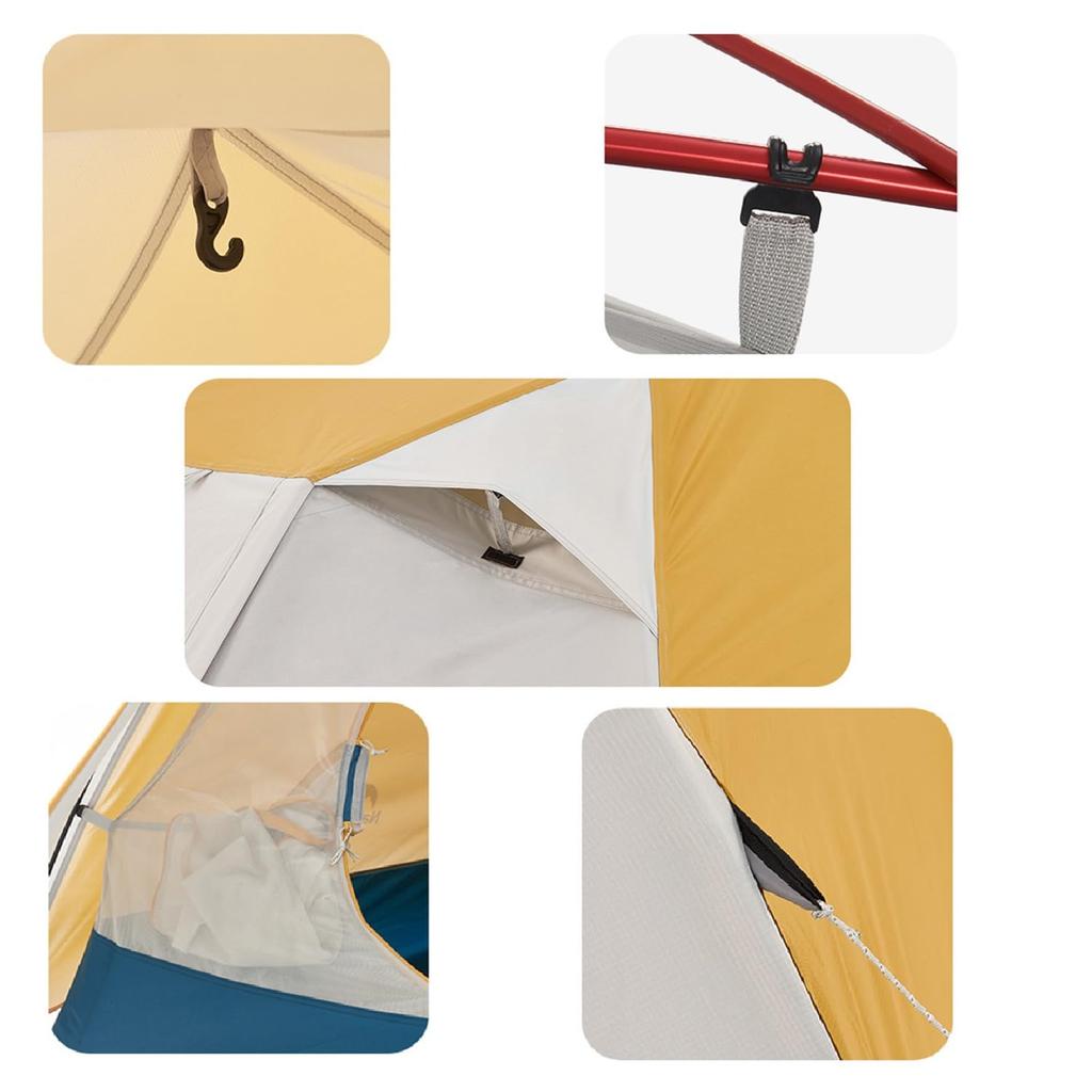 Naturehike Official Shop Tent for 2 3 Solo Mountain Double Wall with Front Water Pressure Storage Bag 3 Disaster Camping People, People, Lightweight,