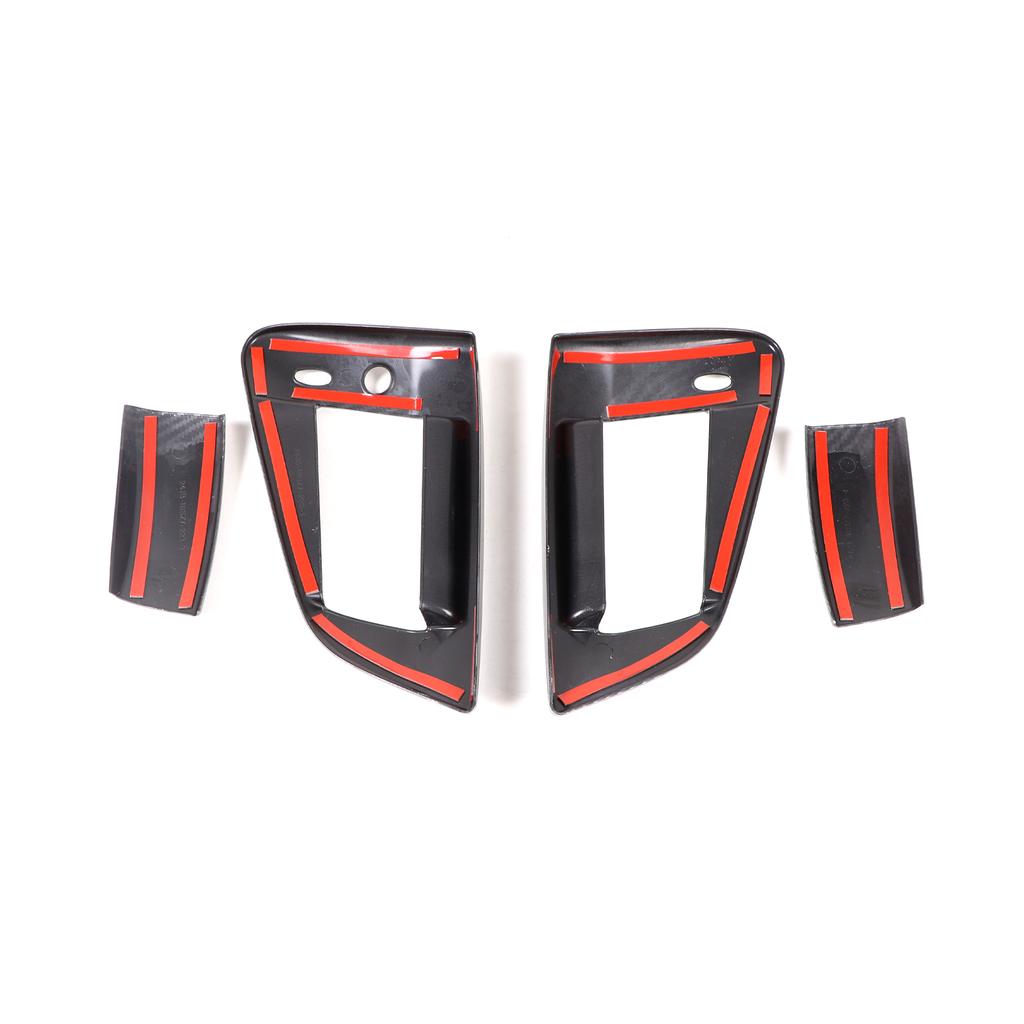 For NISSAN 370Z Z34 2009-2020 Carbon Fiber/Black Car Outer Door Handle Protective Cover Trim Stickers Exterior Accessories