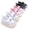 Kids Girls Vintage Princess Style Spring Embroidery Bowknot Casual Baby Anti-skid Shoes