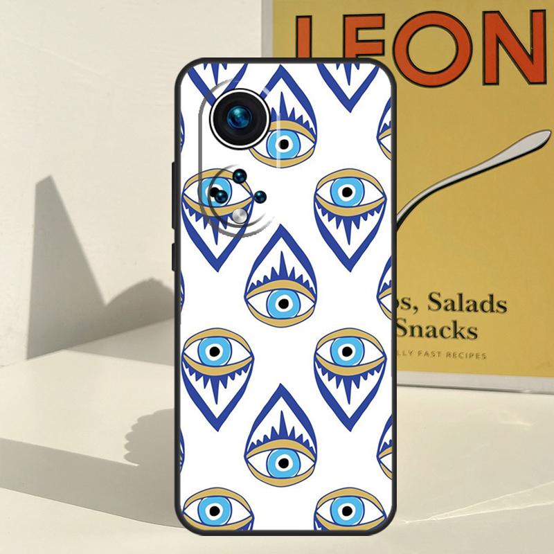 Lucky Eye Blue Evil Eye Print Case For Honor X8a X8b X9b X9a X8 X9 X9c 50 70 90 Lite Honor 200 Lite Magic 5 6 7 Pro Cover