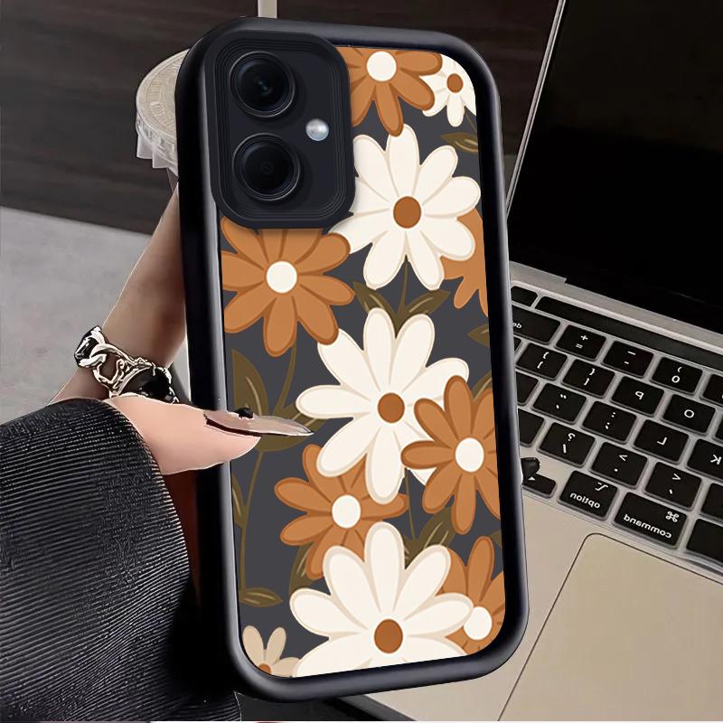 Cute White Daisy Print Case for Xiaomi Redmi Note 14 13 12 Turbo 11S 4G 11 10 Pro Plus 9 14C 13C 12C 9C A2 A1 Soft Cover Funda