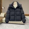 Damen Parkas Koreanische Winterjacke Lässig Locker Daunenmantel Übergroß Kapuze Warm Weich Baumwolle Puffer Schneejacken