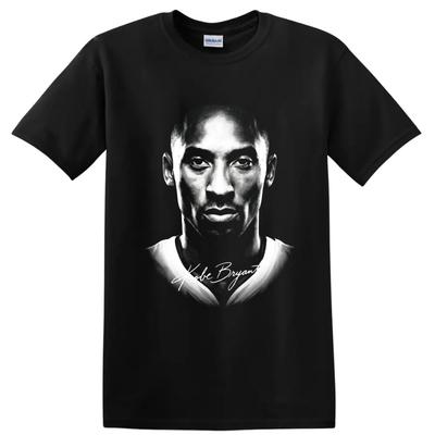 Kobe Bryant Basketball Portrait T Shirt Black White Graphic Fan Tribute Art Tee