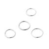 Damenring 999er Sterlingsilber Glatter Bandring mit rundem Stab - Einfaches Liebes-Partner-Passform-Design