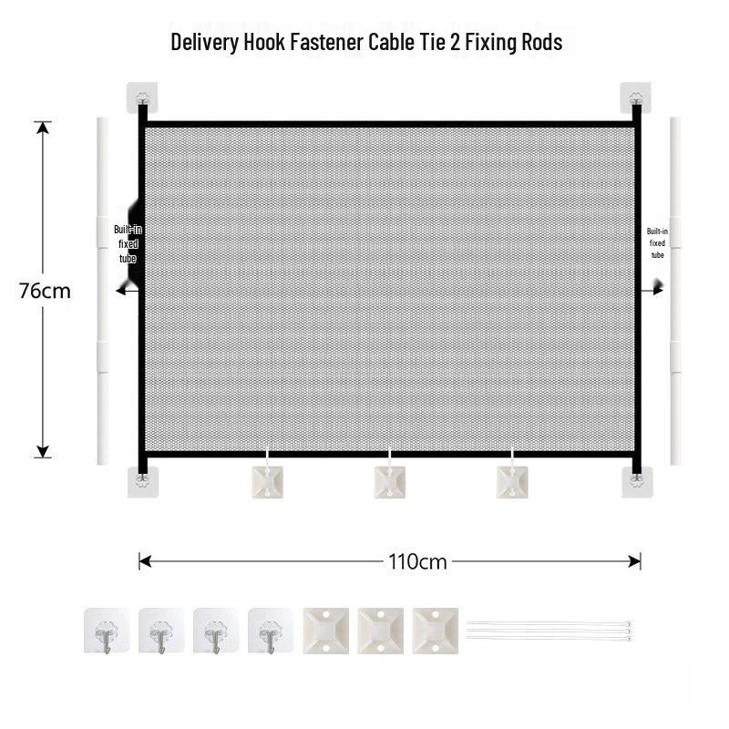 

Portable Foldable Pet Safety Barrier Fence - No-Trace, Punch-Free Installation Large (76cm*180cm)