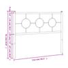 Replacement Headboard Metal Black 107 Cm