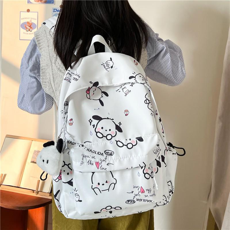 

Школьный рюкзак с принтом щенков в японском стиле для девочек - старшая и средняя школа Single Bag розовый