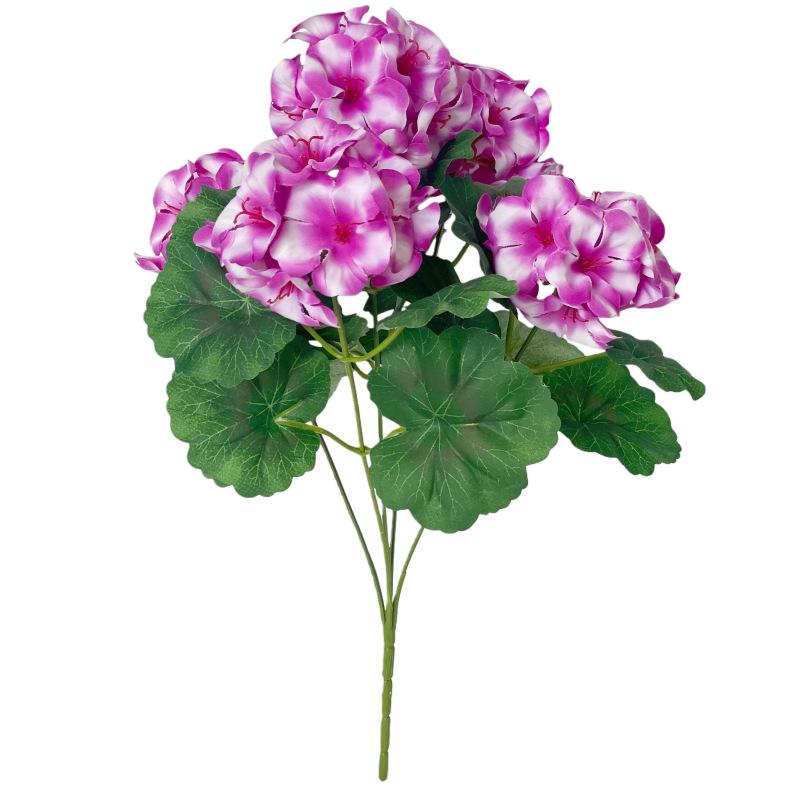 High-Quality Artificial Geranium & Begonia Flowers for Home & Outdoor Decor