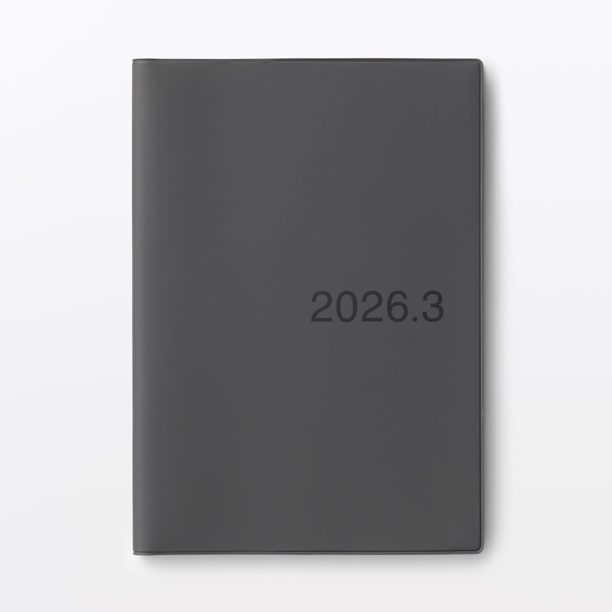 Планер MUJI Март 2026 A5 Темный 76418832 Ежемесячный/Еженедельный (Начало в понедельник) - Начать, Размер, Серый,