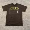 Nova Camiseta Y2K CSI Investigação de Cena do Crime Série de TV Média 19x27 Preta