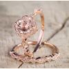 Elegant 18k Rose Gold Plated Zircon Princess Engagement Ring For Women In Sizes 6-10