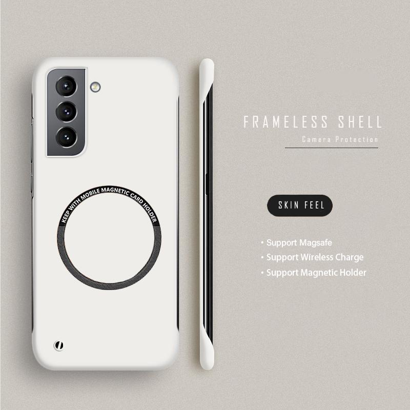 Custodia magnetica ultra sottile senza cornice per Samsung Galaxy S25, S24 FE Plus, NOTE 20, custodia opaca antiurto.