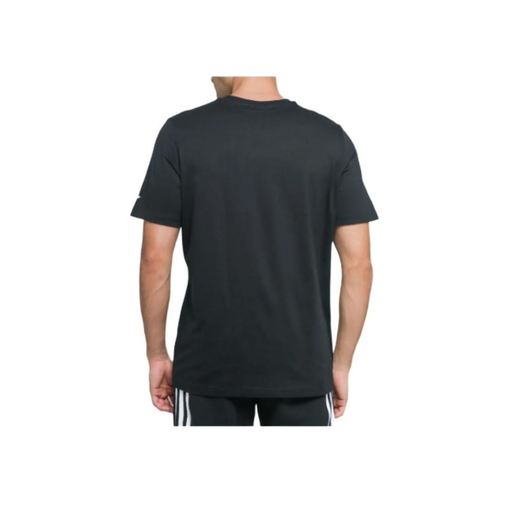 Adidas Originals Trefoil Classic Large Logo Breathable Short Sleeve T-Shirt Men Tops Black H35647