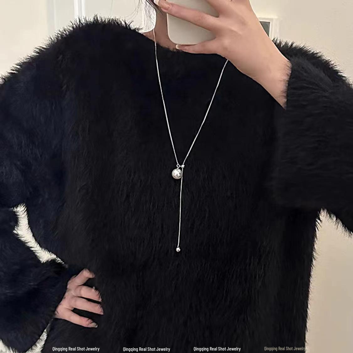 Ожерелье-свитер «Камелия» 2024: Модный ретро-удлиненный дизайн для осени/зимы, уникальная роскошь высокого класса