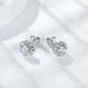 Snowflake 0.5 Carat 5MM D Color 925 Sterling Silver Moissanite Diamond Anniversary Wedding Stud Earrings for Woman